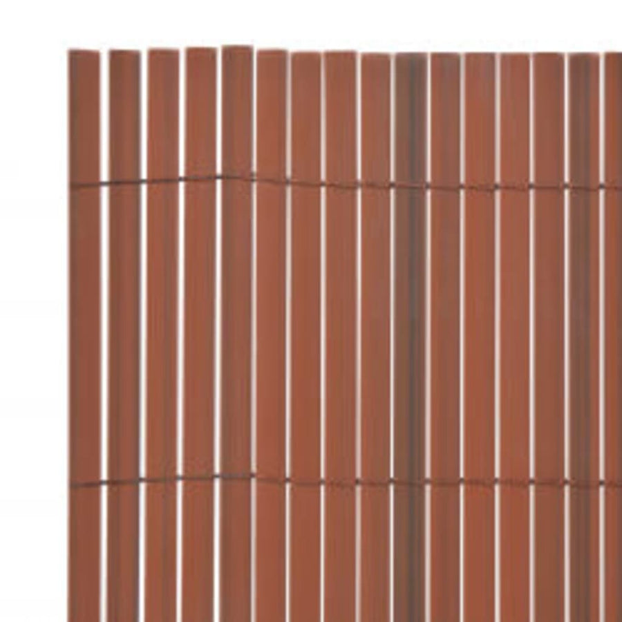 Tuinafscheiding dubbelzijdig 110x300 cm bruin 110 x 300 cm Bruin