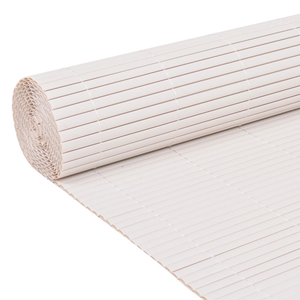 Tuinafscheiding dubbelzijdig 110x400 cm wit 110 x 400 cm Wit