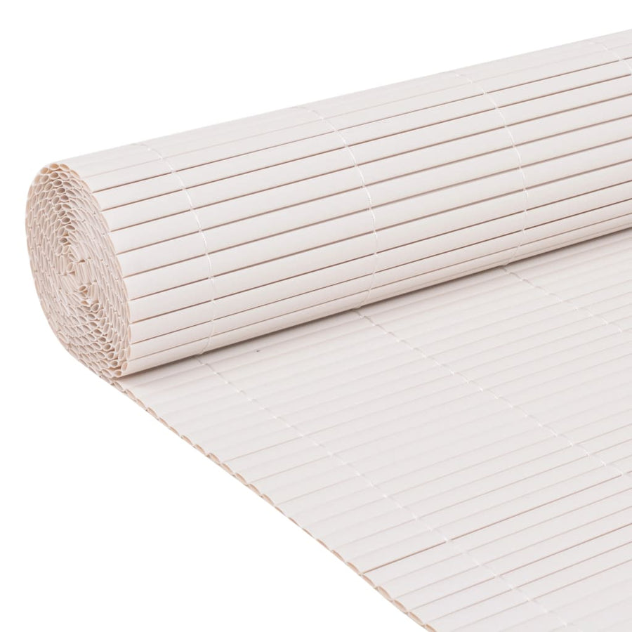 Tuinafscheiding dubbelzijdig 110x400 cm wit 110 x 400 cm Wit