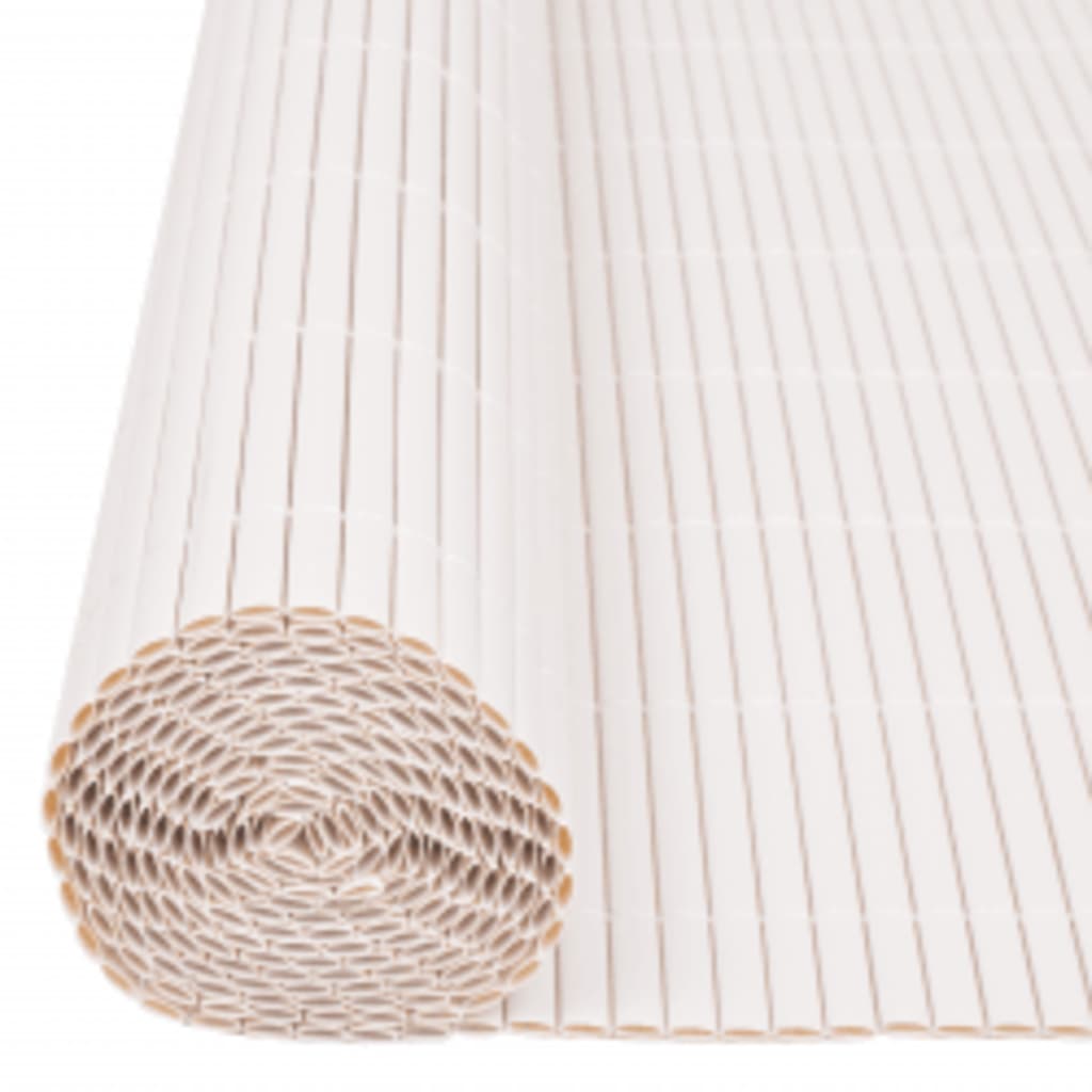Tuinafscheiding dubbelzijdig 110x400 cm wit 110 x 400 cm Wit