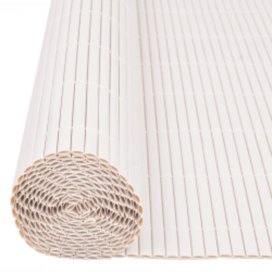 Tuinafscheiding dubbelzijdig 110x400 cm wit 110 x 400 cm Wit
