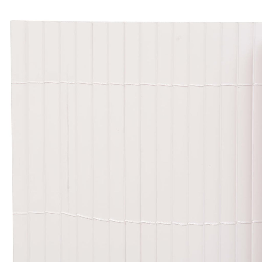 Tuinafscheiding dubbelzijdig 110x400 cm wit 110 x 400 cm Wit