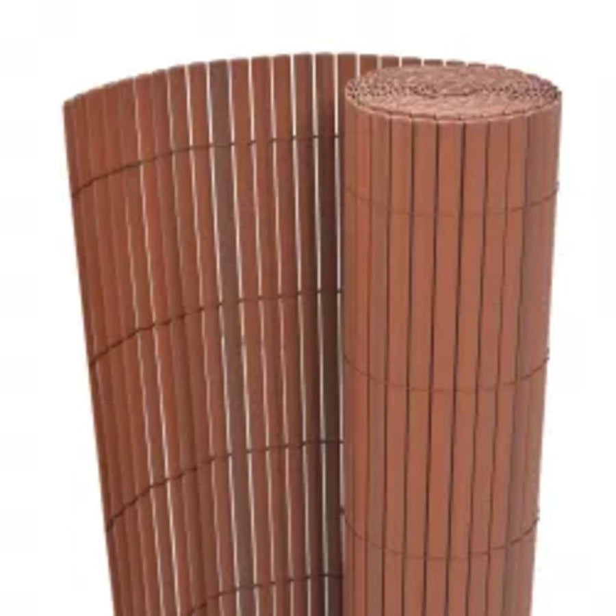Tuinafscheiding dubbelzijdig 110x400 cm bruin 110 x 400 cm Bruin