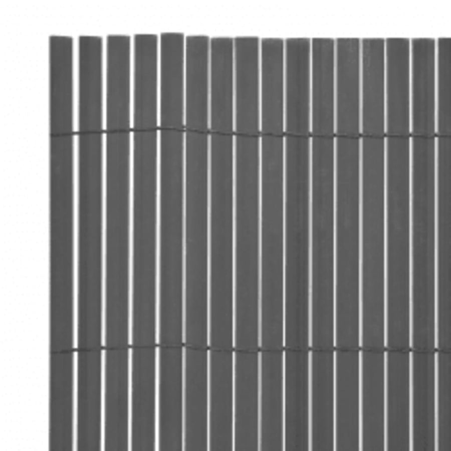 Tuinafscheiding dubbelzijdig 110x400 cm grijs 110 x 400 cm Grijs