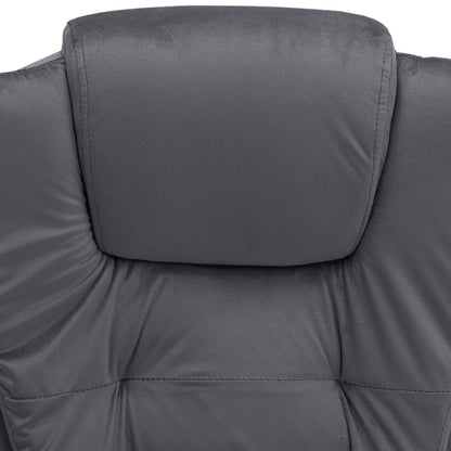Kantoorstoel Fluweel Donkergrijs zonder massagefunctie