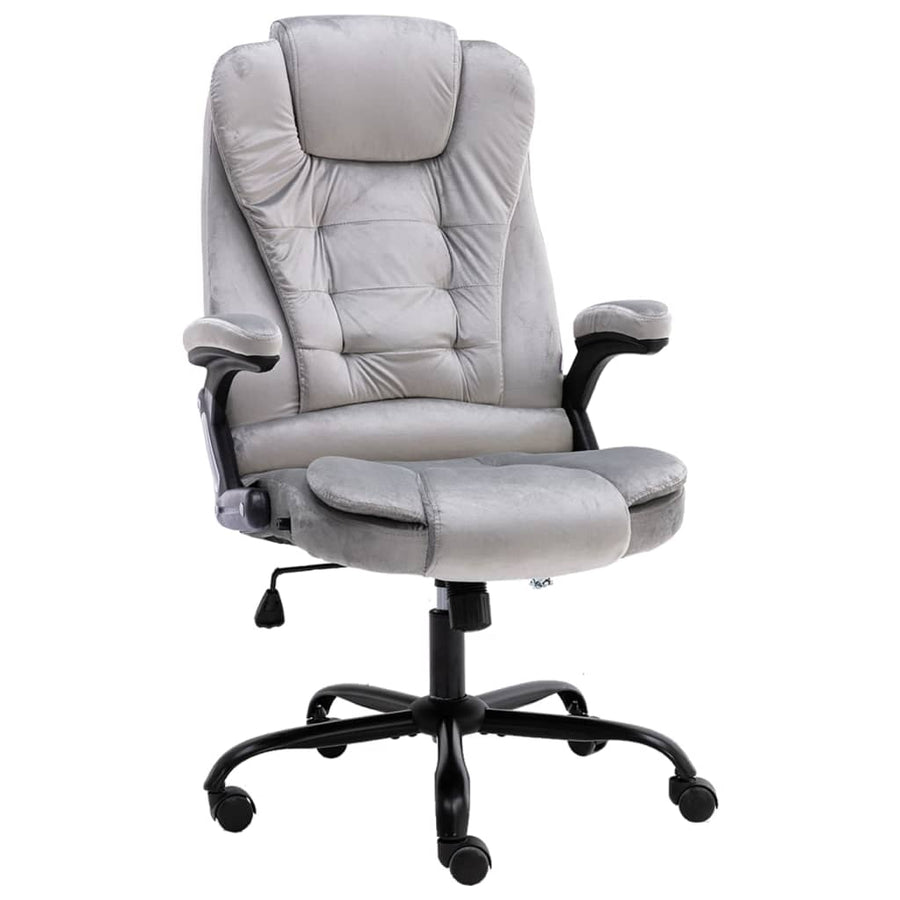 Kantoorstoel Fluweel Lichtgrijs zonder massagefunctie