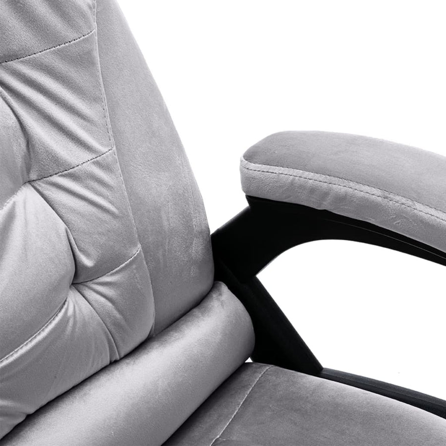 Kantoorstoel Fluweel Lichtgrijs zonder massagefunctie
