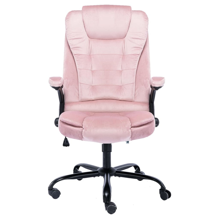 Kantoorstoel fluweel roze 1 Roze