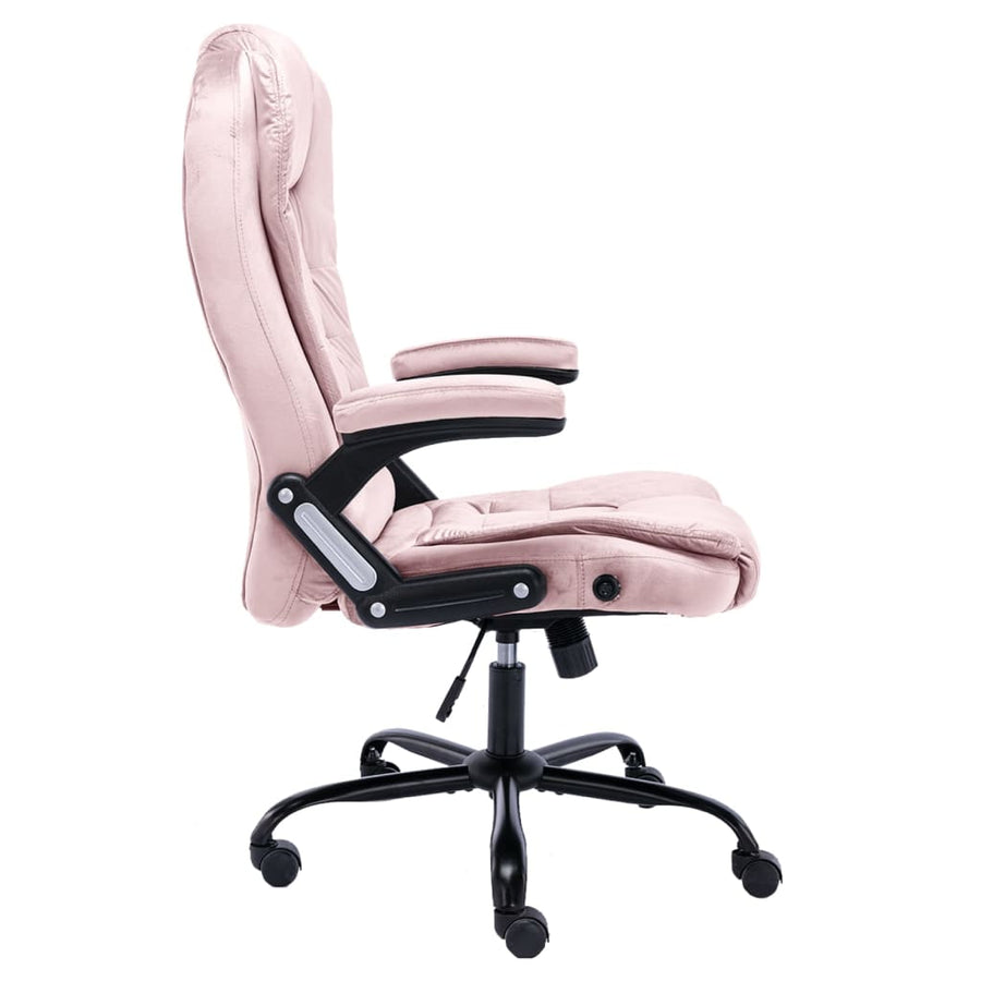 Kantoorstoel fluweel roze 1 Roze