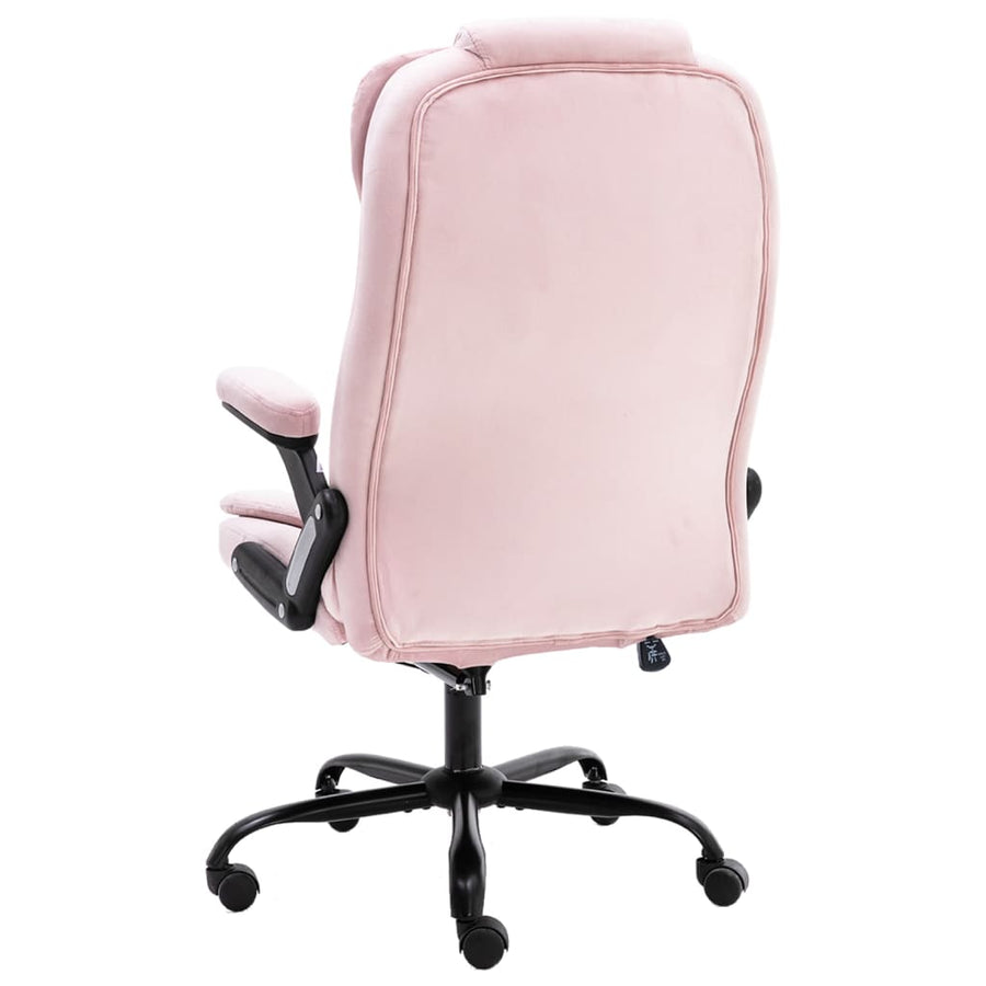 Kantoorstoel fluweel roze 1 Roze