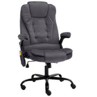 Massage office chair velvet dark grey