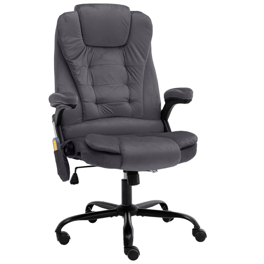 Massagekantoorstoel Fluweel Donkergrijs met massagefunctie