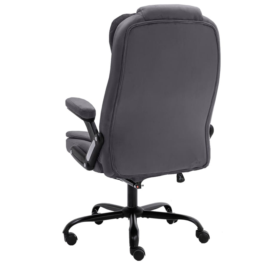 Massagekantoorstoel Fluweel Donkergrijs met massagefunctie