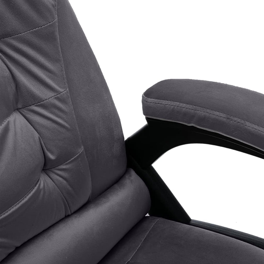 Massagekantoorstoel Fluweel Donkergrijs met massagefunctie