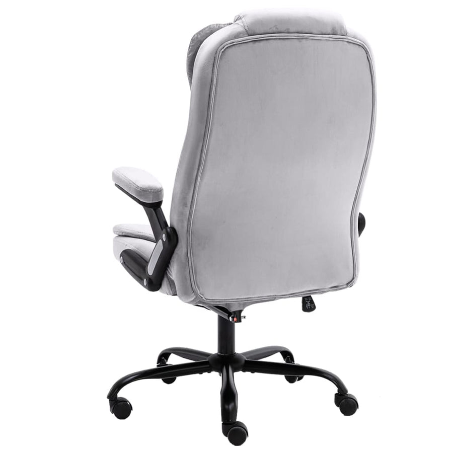 Massagekantoorstoel Fluweel Lichtgrijs met massagefunctie