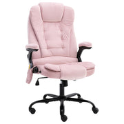 Massage bureaustoel fluweel roze 67x71x110-119 cm