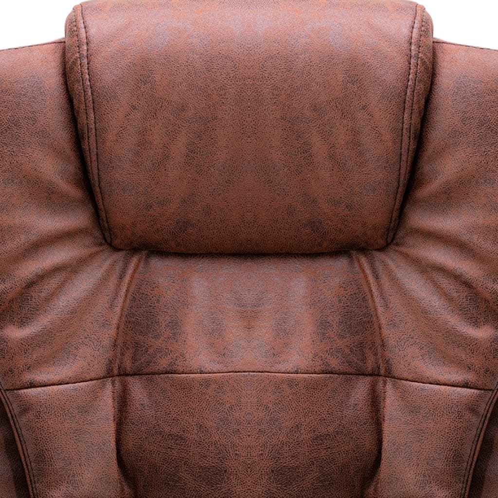 Kantoorstoel Kunstsuède Lichtbruin zonder massagefunctie