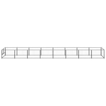 Hondenkennel 8 m² staal zwart 800 x 100 x 70 cm Zwart