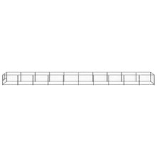 Hondenkennel 10 m² staal zwart 1000 x 100 x 70 cm Zwart