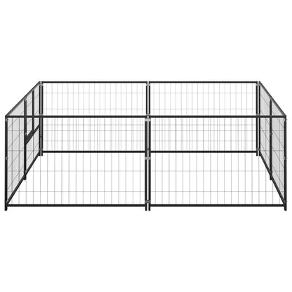 Hondenkennel 4 M² Staal 200 x 200 x 70 cm Zwart