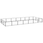 Hondenkennel 700x300x70 cm staal zwart