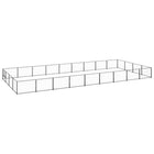 Hondenkennel 36 m² staal 900x400x70 cm zwart