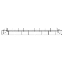 Hondenkennel 36 m² staal zwart 900 x 400 x 70 cm Zwart