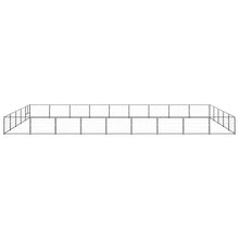 Hondenkennel 45 m² staal zwart 900 x 500 x 70 cm Zwart