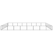 Hondenkennel 48 m² staal zwart 800 x 600 x 70 cm Zwart