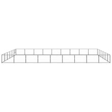 Hondenkennel 54 m² staal zwart 900 x 600 x 70 cm Zwart