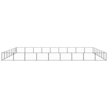 Hondenkennel 63 m² staal zwart 900 x 700 x 70 cm Zwart