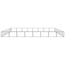Hondenkennel 64 m² staal zwart 800 x 800 x 70 cm Zwart
