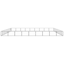 Hondenkennel 81 m² staal zwart 900 x 900 x 70 cm Zwart