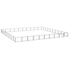 Hondenkennel 1000x1000x70 cm staal zwart
