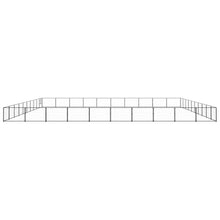 Hondenkennel 100 m² staal zwart 1000 x 1000 x 70 cm Zwart