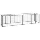 Hondenkennel 440x110x110 cm staal zwart