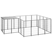 Dog kennel 6.05 m² steel black