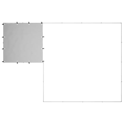 Hondenkennel 6,05 m² staal zilverkleurig 6.05 m² Zilver