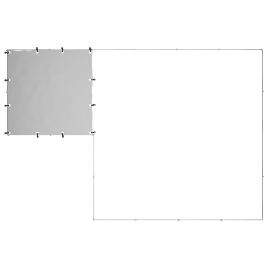 Hondenkennel 6,05 m² staal zilverkleurig 6.05 m² Zilver