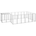 Dog kennel 8.47 m² steel silver-coloured