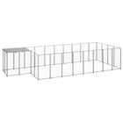 Hondenkennel 550x220x110 cm staal zilver