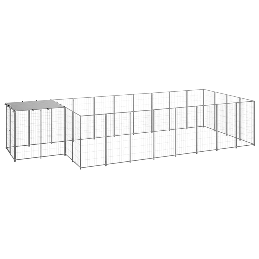 Hondenkennel 10,89 M² Staal Kleurig 10.89 m² Zilver