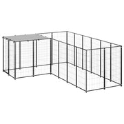 Dog kennel 4.84 m² steel black