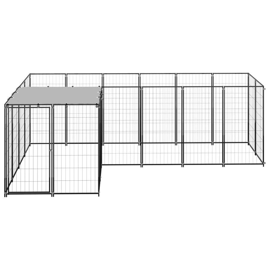 Hondenkennel 4,84 M² Staal 4.84 m² Zwart