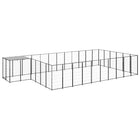 Dog kennel 19.36 m² steel black