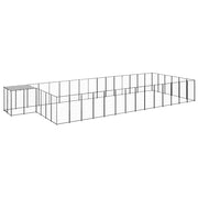 Hondenkennel 880x330x110 cm staal zwart