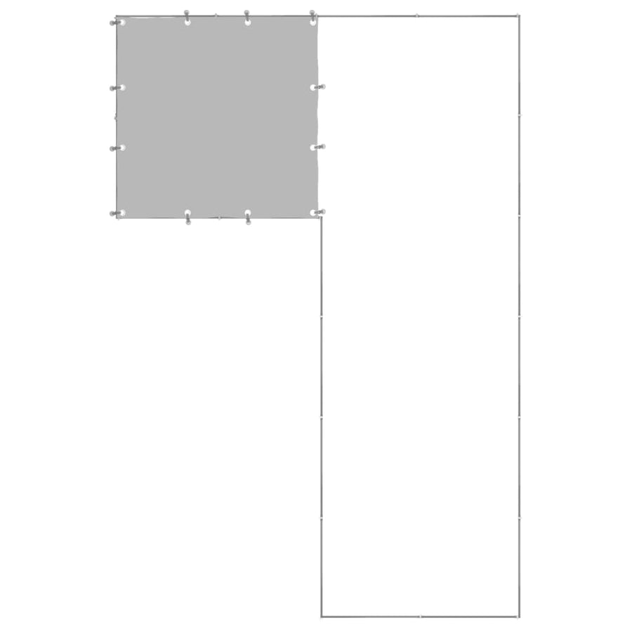 Hondenkennel 4,84 m² staal zilverkleurig 4.84 m² Zilver