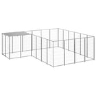 Dog kennel 8.47 m² steel silver-coloured