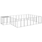 Hondenkennel 550x330x110 cm staal zilver