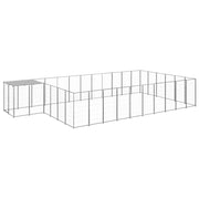 Hondenkennel 660x330x110 cm staal zilver